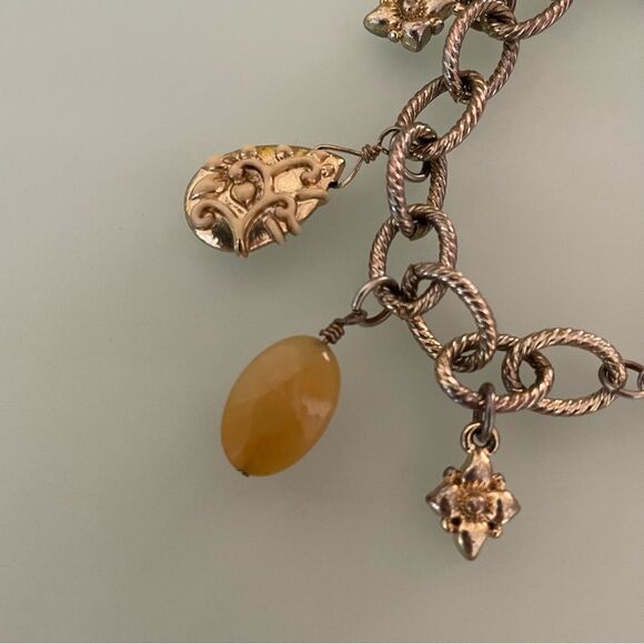 Cute vintage Y2K faux gold charm  bracelet - Picture 5 of 6